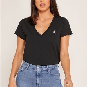 Black polo shirt